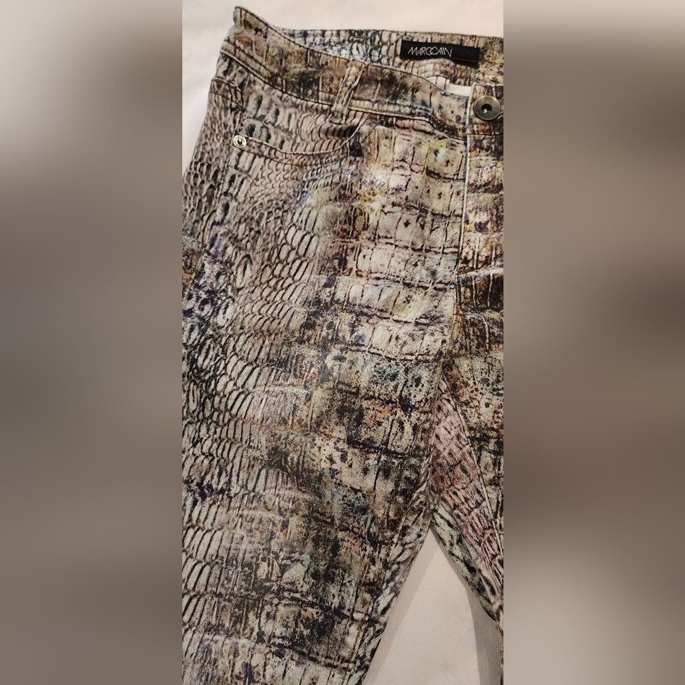 Marc Cain Multicolor Snake Print Skinny Jeans Pants Sz 8 - Picture 4 of 16
